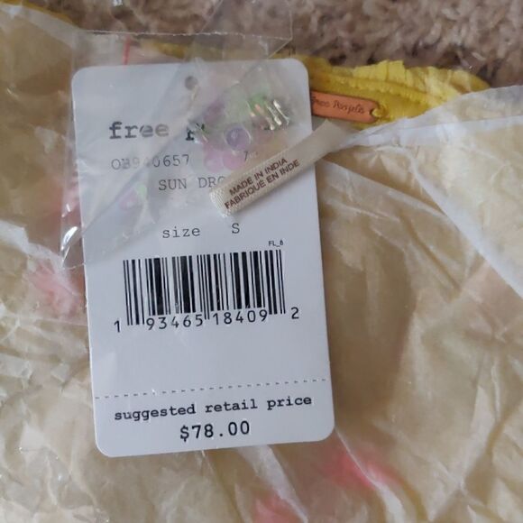 NEW $78 Free People Full Bloom Top Sun Drop Small - Picture 16 of 16